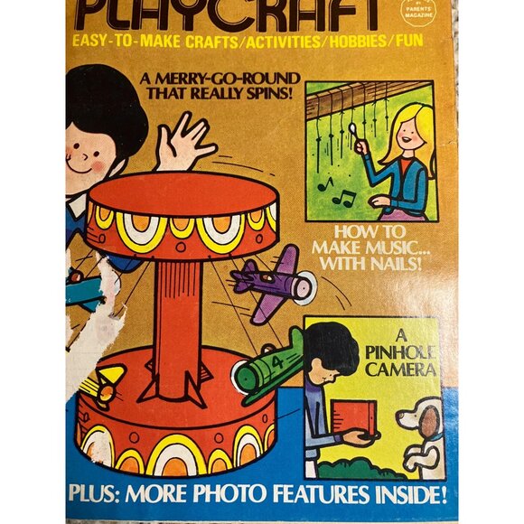 Childrens Playcraft Magazine  July 1977  Easy-To-Make Crafts Activities & Hobbie - Picture 2 of 11